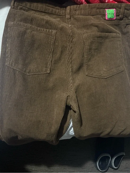 Black AND brown Corduroy Cargo Pants - Picture 3 of 4